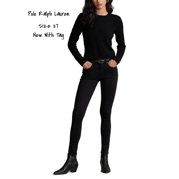 Ralph Lauren Denim - Polo Ralph Lauren Tompkins Super Skinny Black Jeans, Size 27 - New Tags